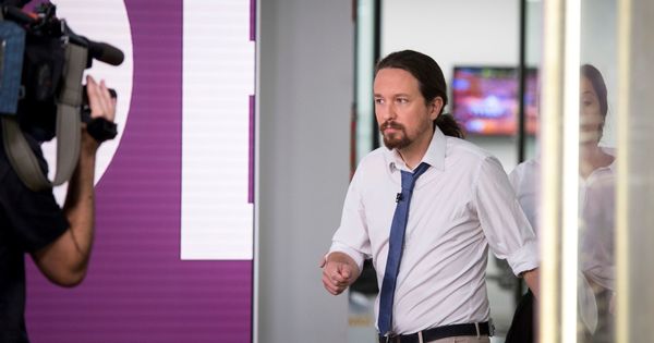 Foto: El líder de Unidas Podemos, Pablo Iglesias, momentos antes de una entrevista televisiva. (EFE)