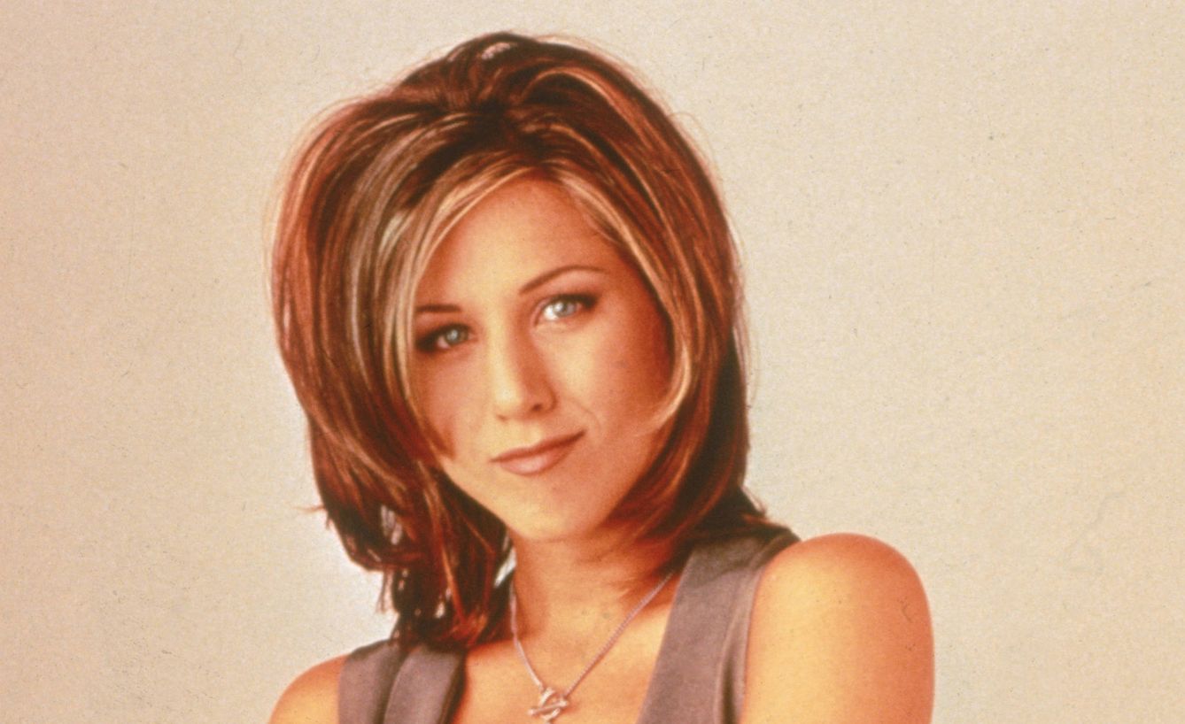 Jennifer Aniston, en una sesión de fotos para 'Friends' en 1995. (Getty)