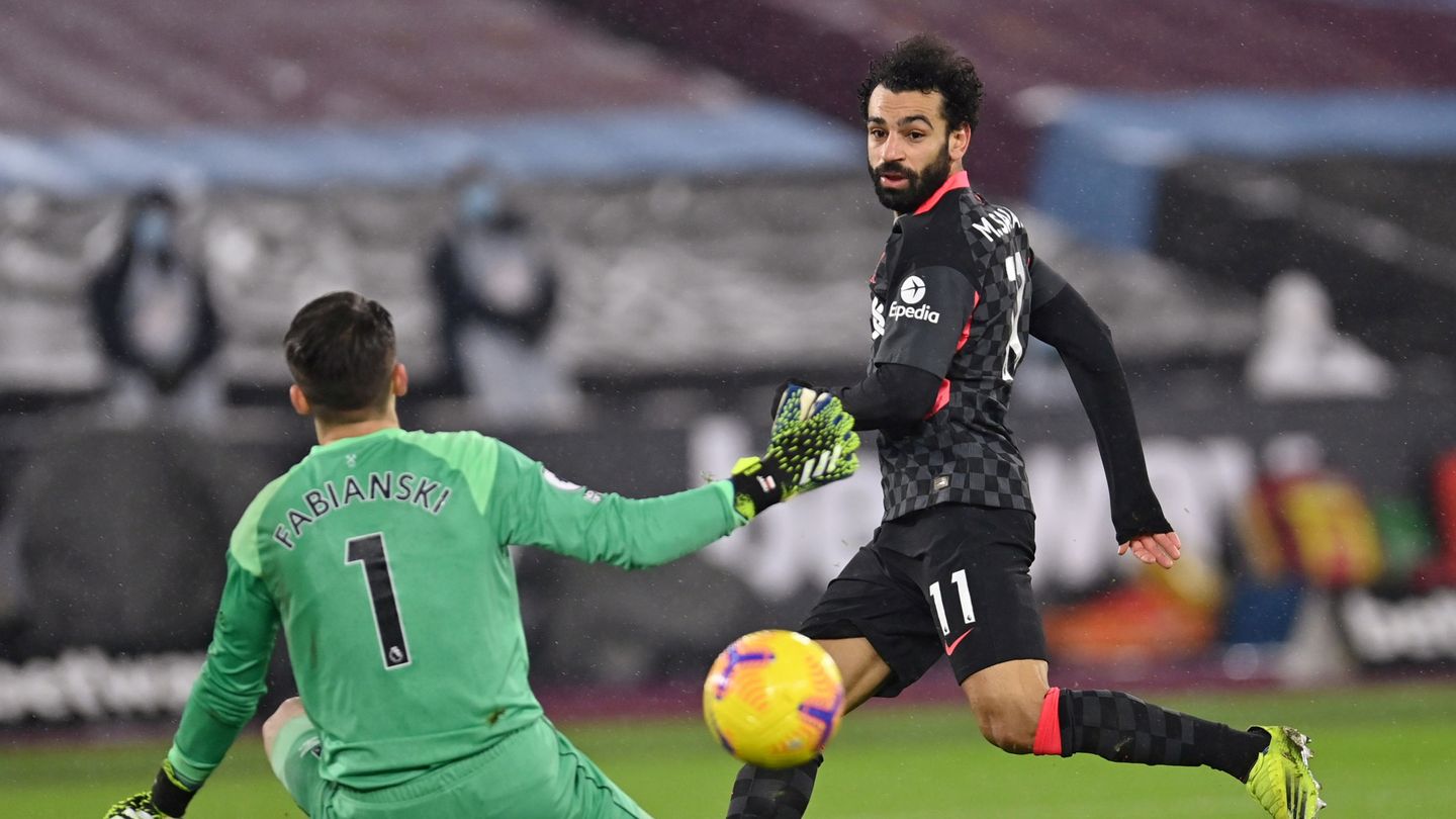 Salah rompe su mala racha frente al West Ham. (Reuters)