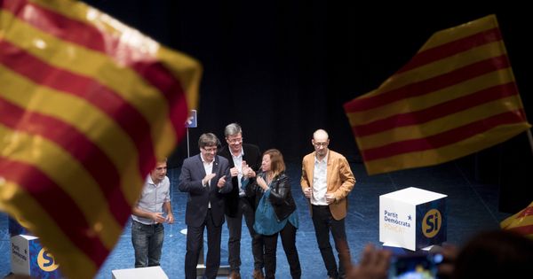 Foto: Puigdemont, en un acto a favor del referéndum. (EFE)