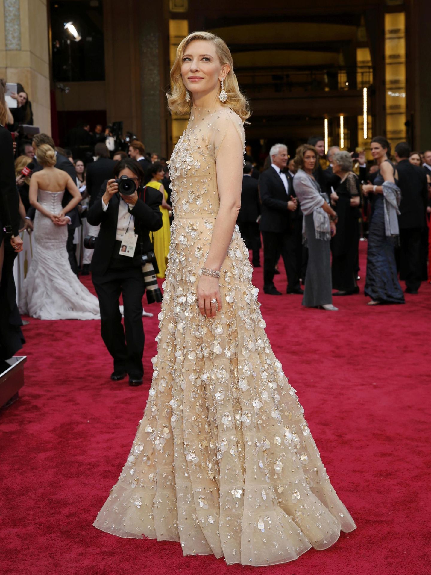 Cate Blanchett, de Armani Privé en los Oscar de 2021. (Reuters)