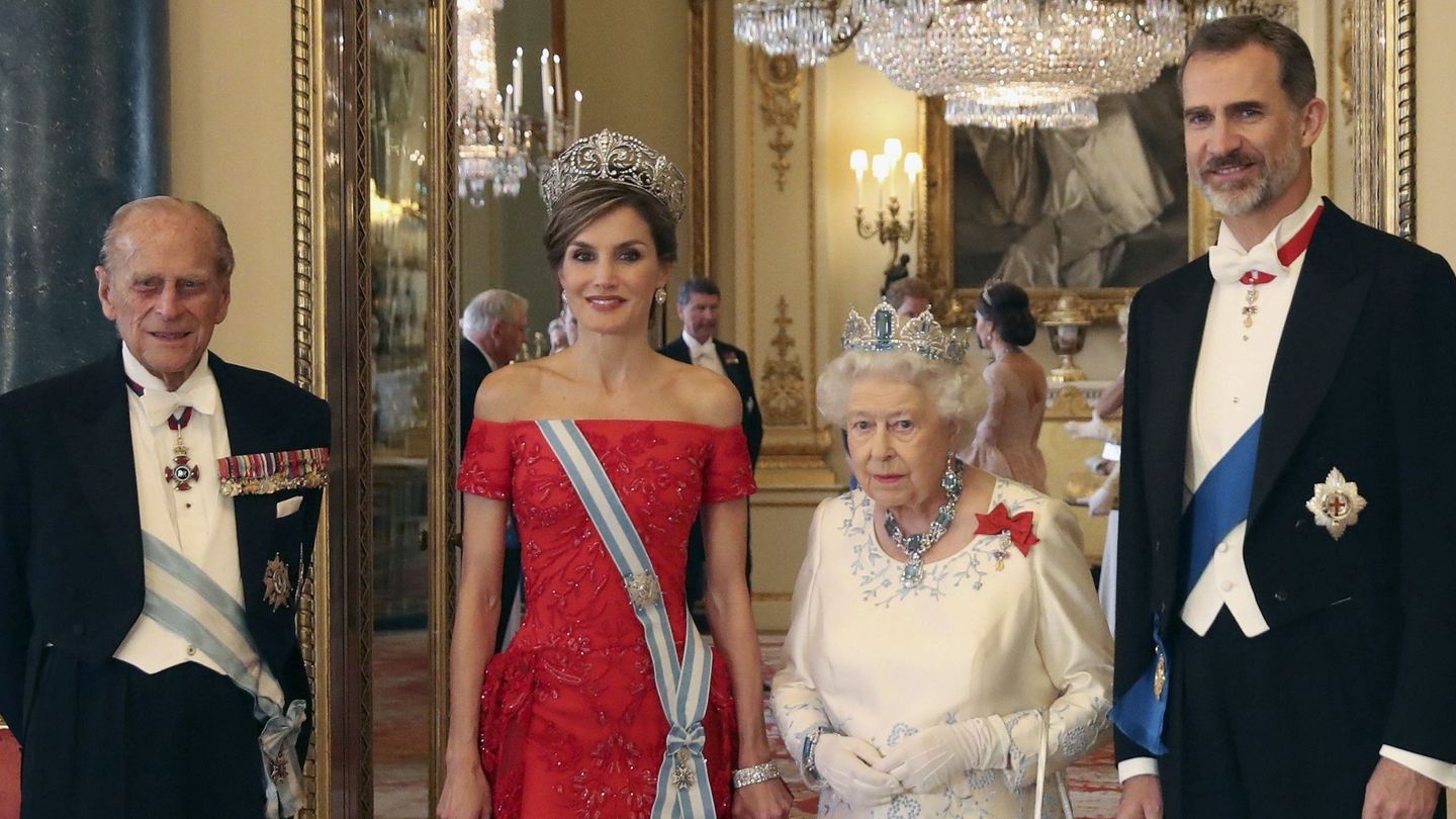 Los reyes Felipe y Letizia, durante la visita de Estado a Reino Unido. (EFE)