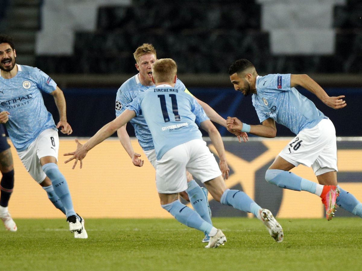 Foto: Los jugadores del City celebran su segundo gol (Reuters)