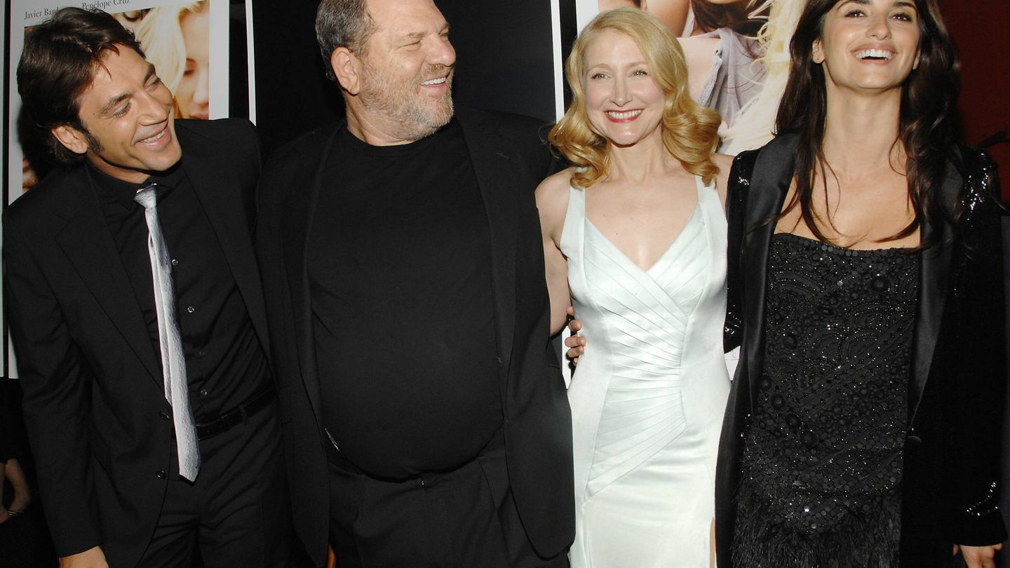 Penélope junto a Bardem y Weinstein en una foto de archivo. (Gtres)