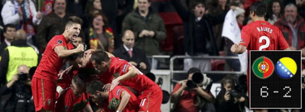 Foto: Cristiano Ronaldo tira de Portugal y demuestra por qué tiene que estar en la Eurocopa 2012