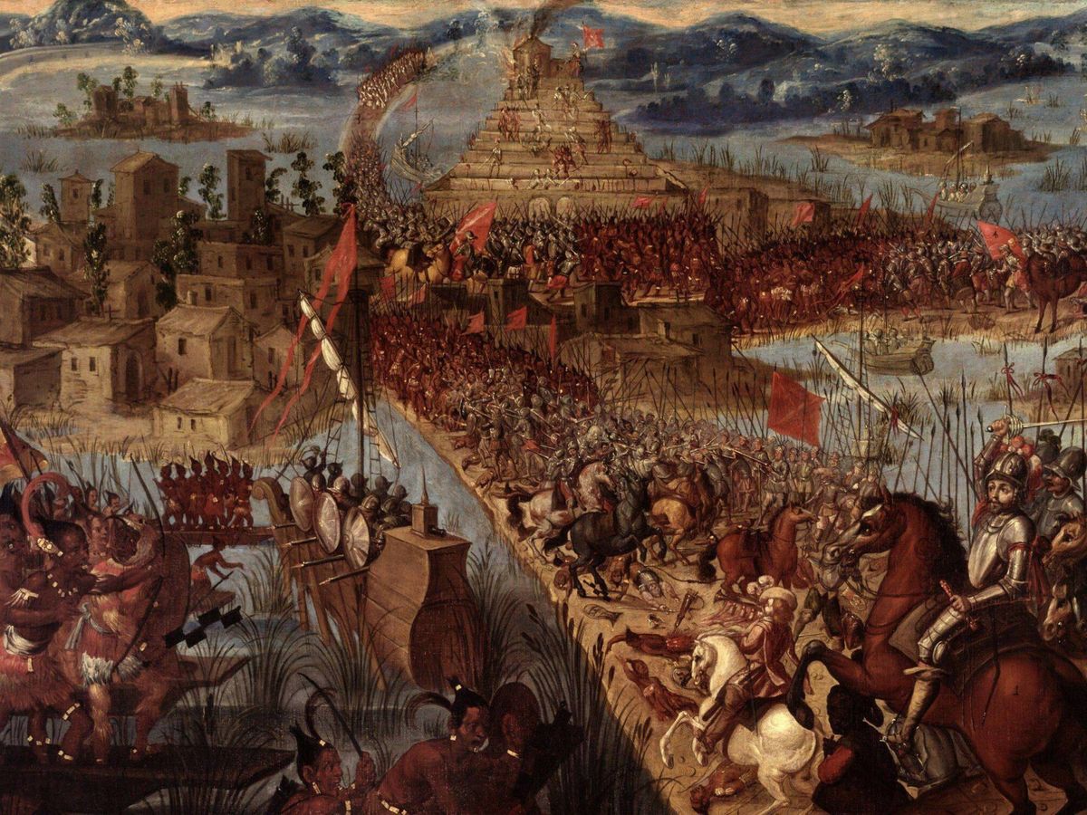 Foto: El sitio de Tenochtitlan por Hernán Cortés, durante la Conquista de México (Wikimedia) 
