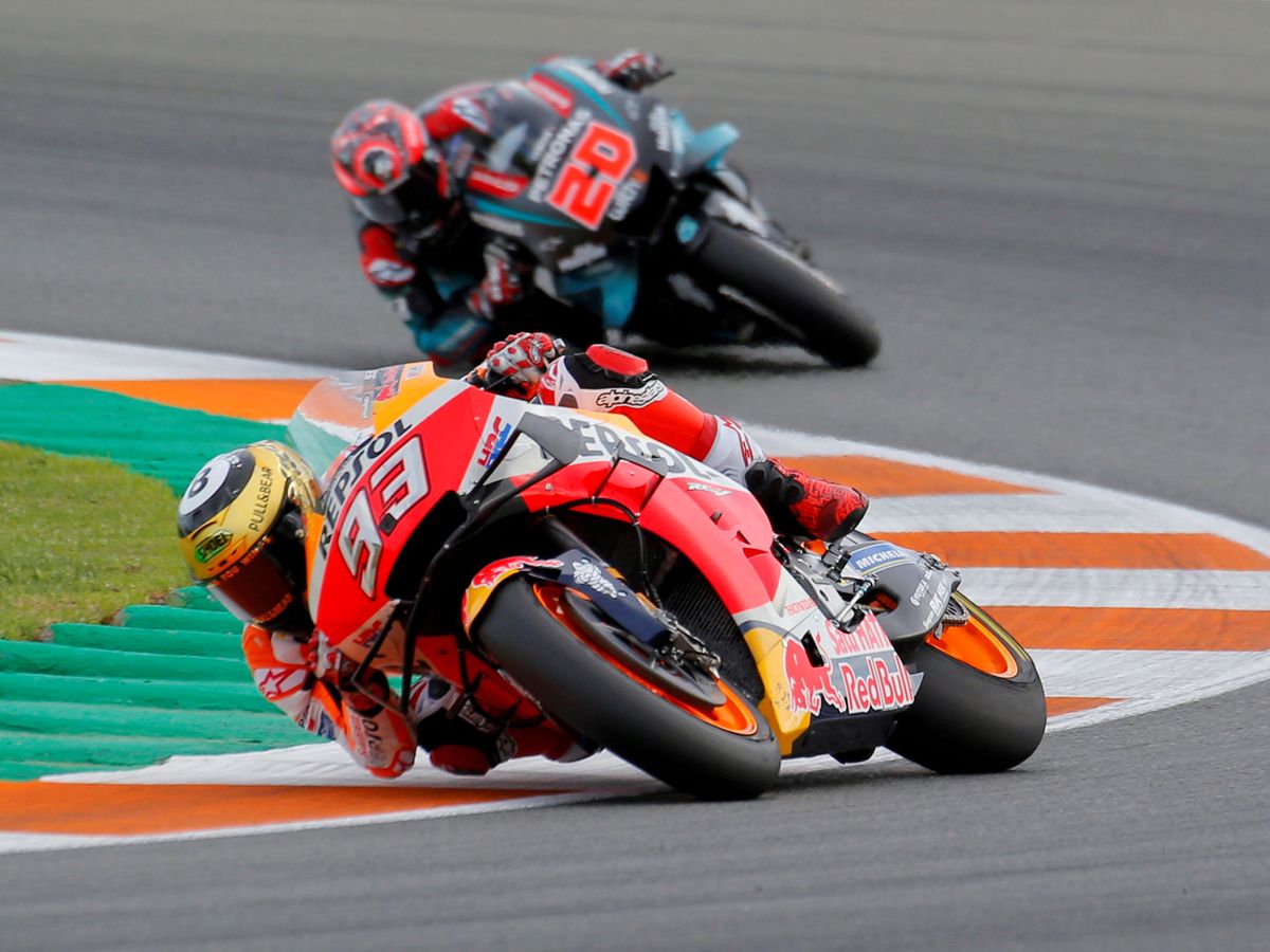 Foto: Marc Márquez toma una curva en el Mundial de MotoGP. (Reuters)