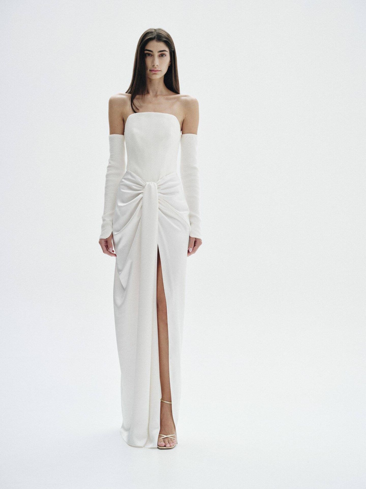 Un vestido de novia de la nueva colección de Sophie et Voilà. (Cortesía)