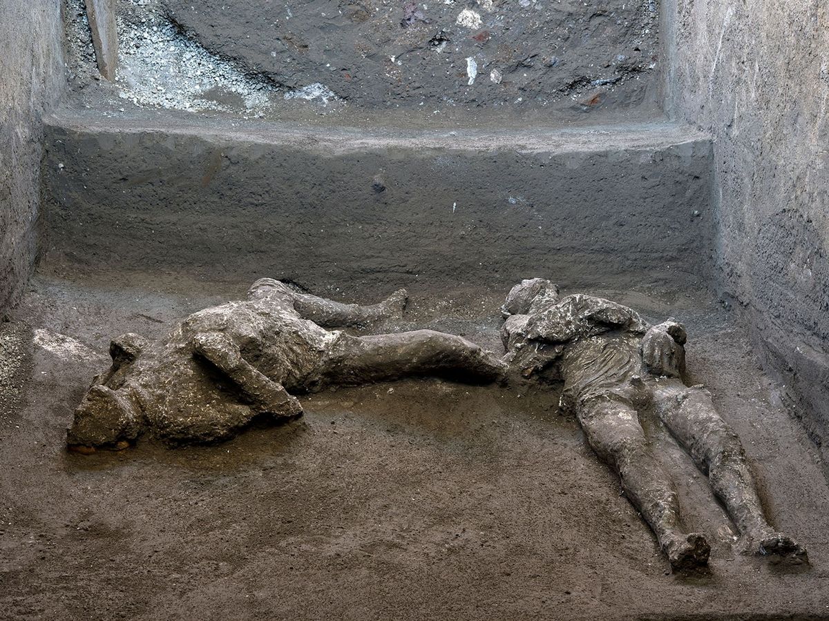 Foto: Hallan en Pompeya los restos de un hombre y su esclavo muertos por el Vesubio. (Reuters)