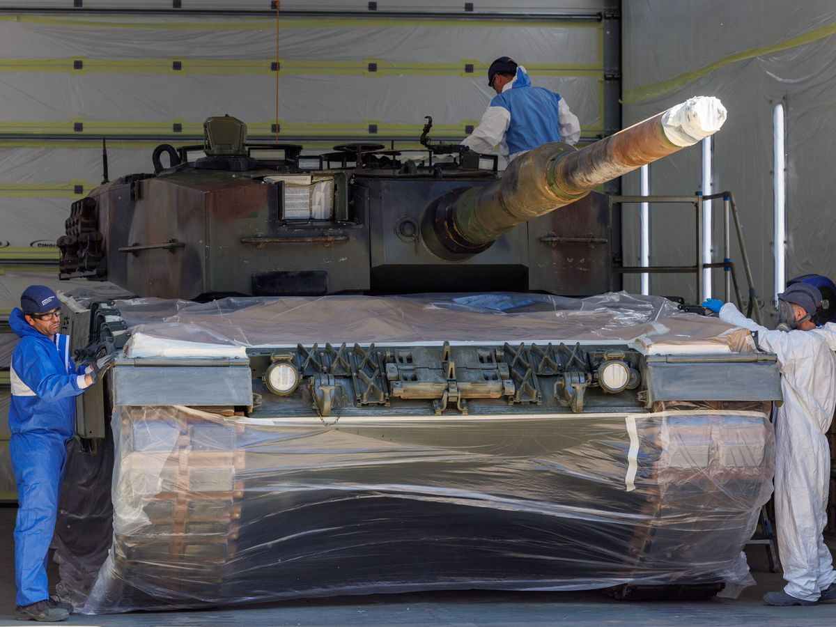 Foto: Leopard 2A4 reacondicionado por Santa Bárbara Sistemas. (EFE)