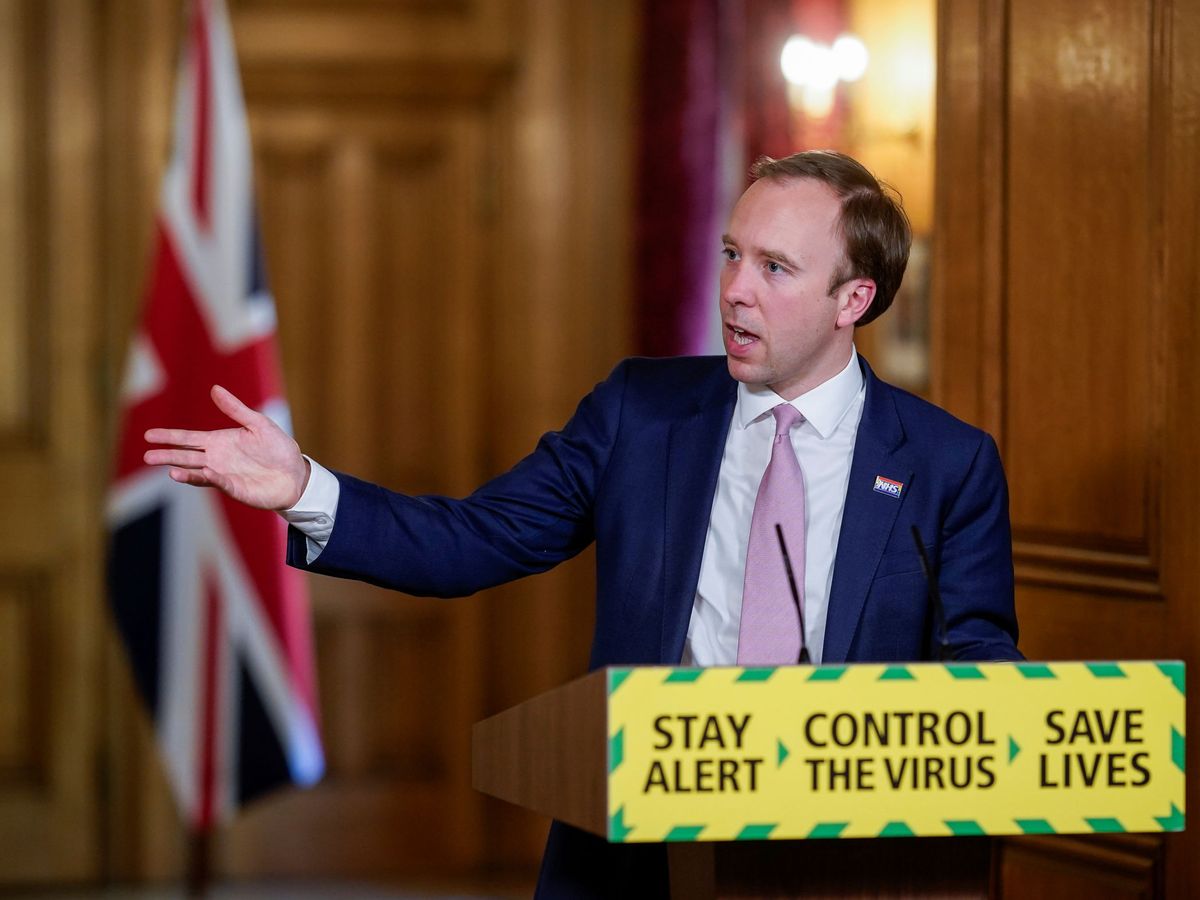 Foto: El ministro de Sanidad británico, Matt Hancock. (Reuters)