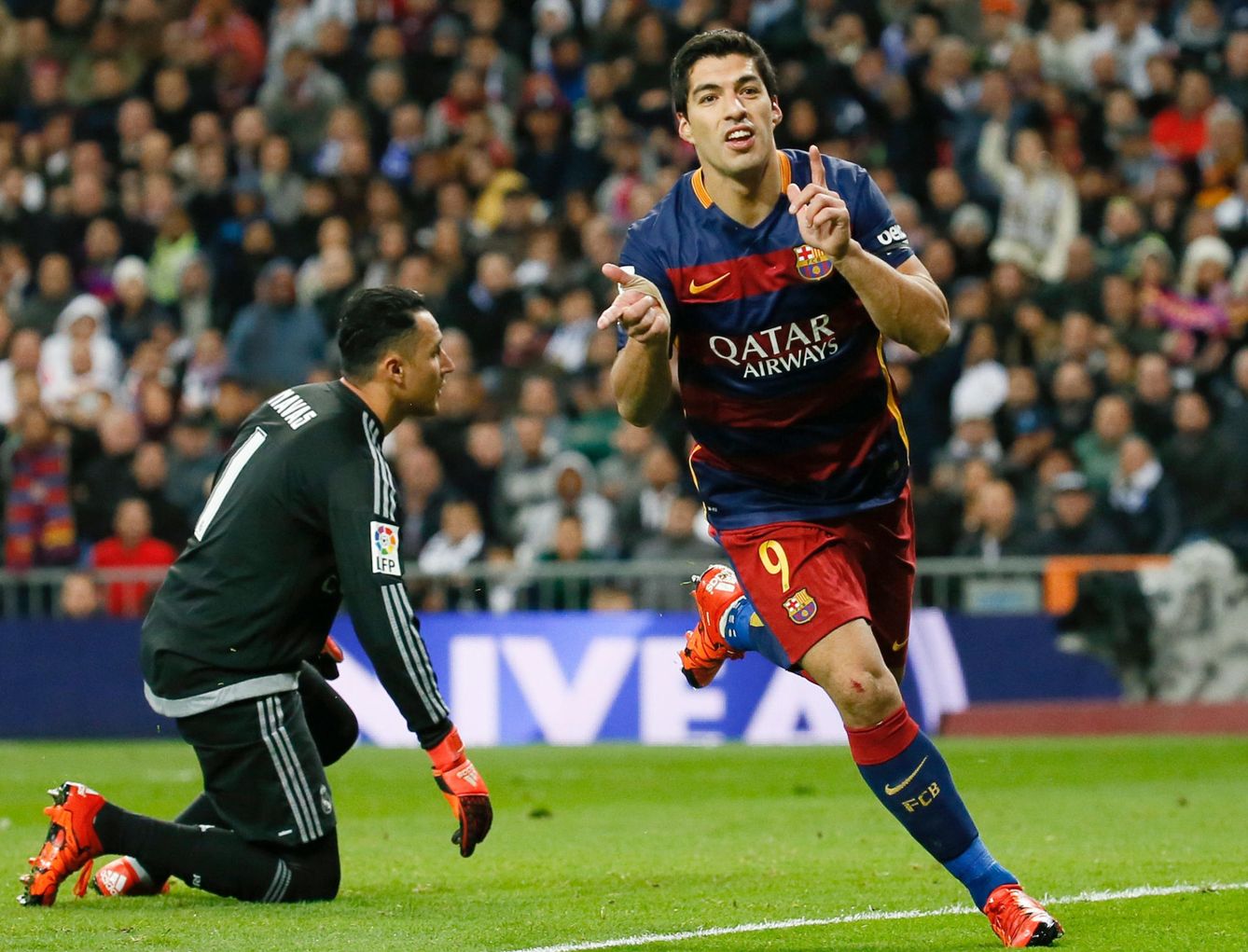 Suárez marcó dos goles y realizó un partido sensacional (EFE).