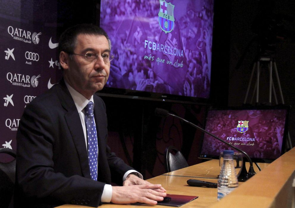 Foto: Josep María Bartomeu, durante una rueda de prensa(EFE)