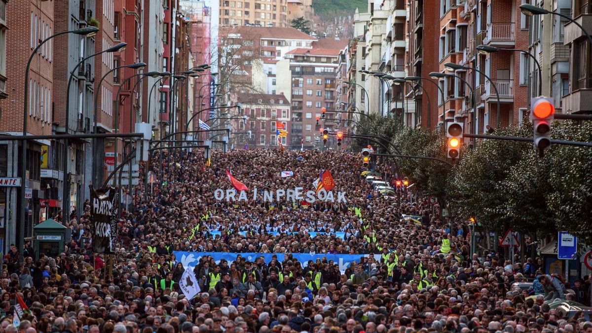 Podemos se manifiesta en Bilbao junto a Bildu y ERC en defensa de los presos de ETA