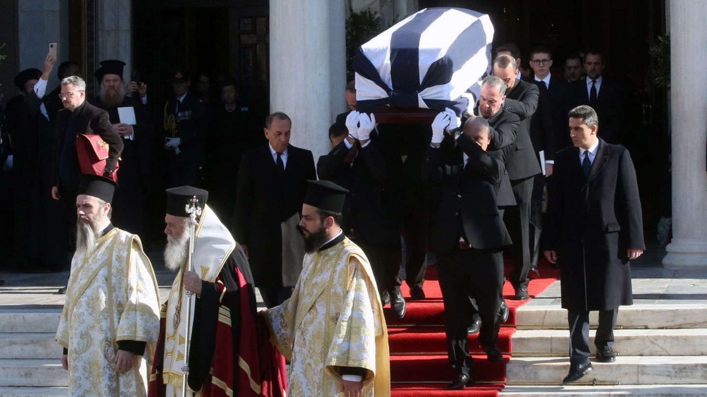 Imagen del funeral de Constantino de Grecia. (EFE)