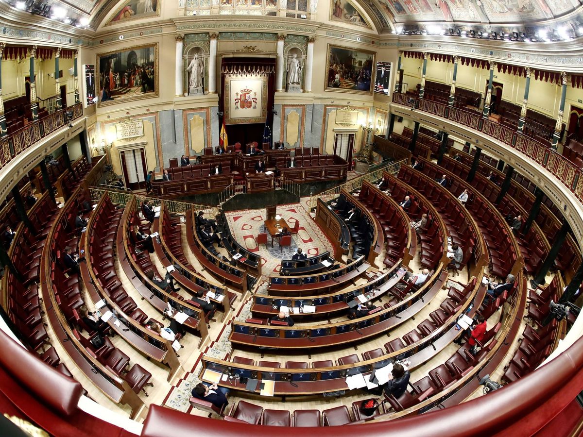 Foto: El pleno del Congreso, casi vacío, en su última reunión del 25 de marzo. (EFE / Mariscal)