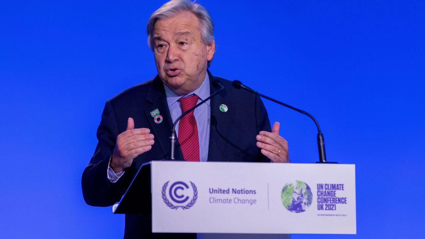 Antonio Guterres en la COP26. (EFE/Robert Perry)