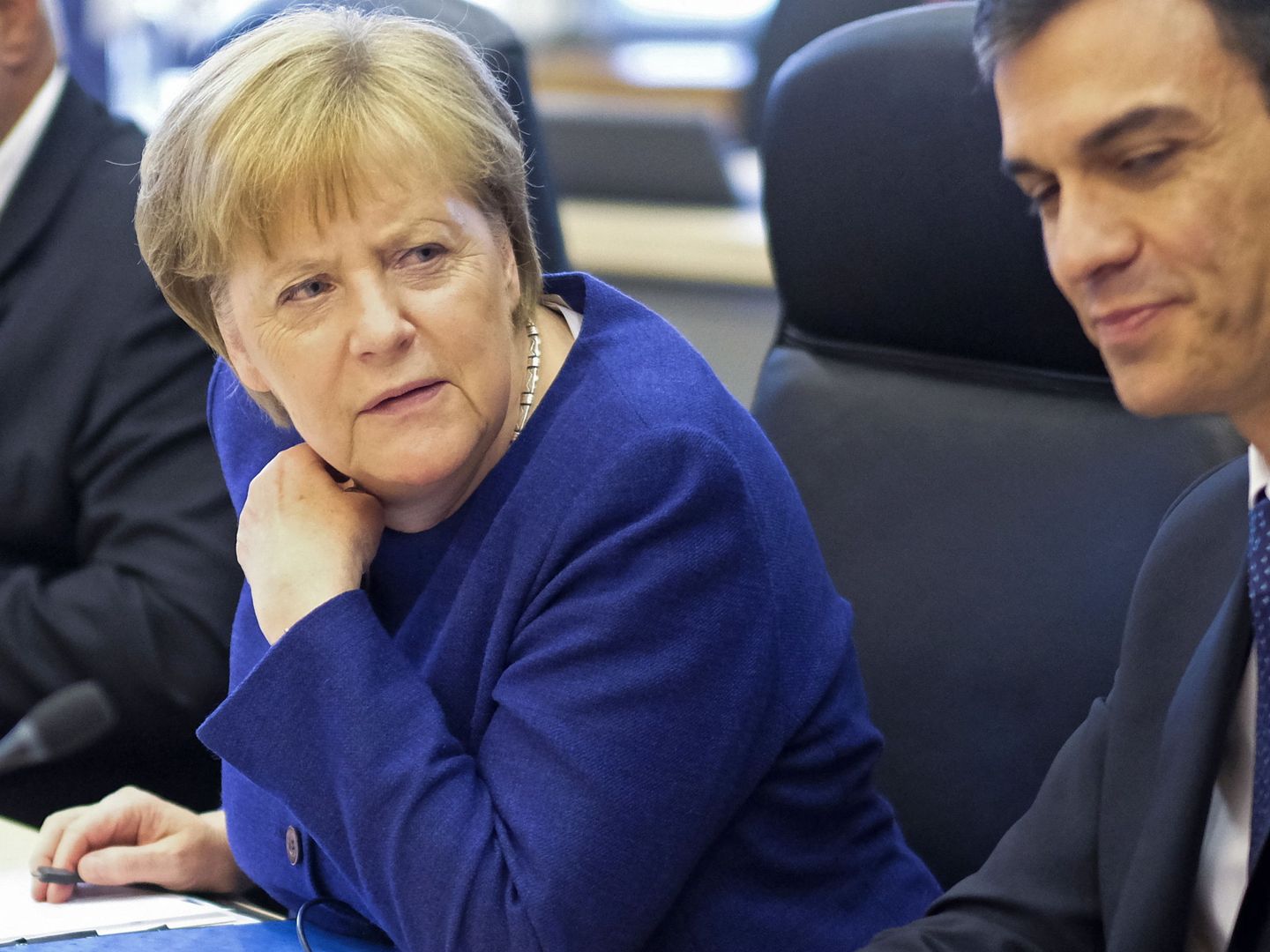 Angela Merkel y Pedro Sánchez durante la reunión informal sobre migración (REUTERS)