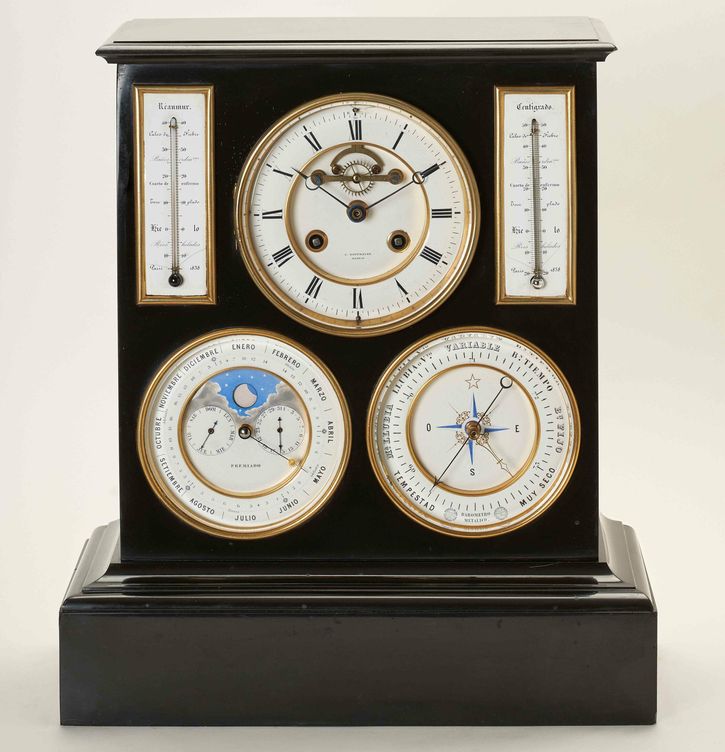 Reloj de sobremesa realizado por José de Hoffmeyer alrededor de 1850. COLECCIÓN BANCO DE ESPAÑA
