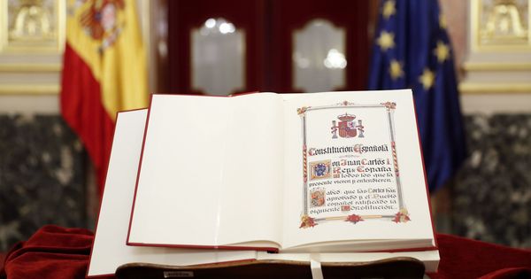 Foto: Detalle de un ejemplar de la Constitución. (EFE)