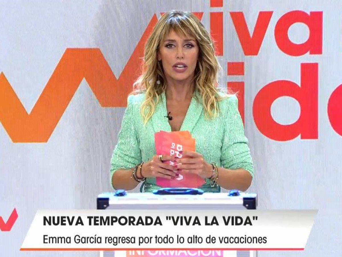 Foto: Emma García, presentadora de 'Viva la vida'. (Telecinco)