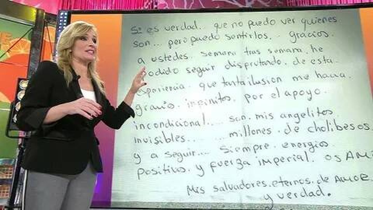 Irene López Assor, en 'Sálvame'. (Telecinco)