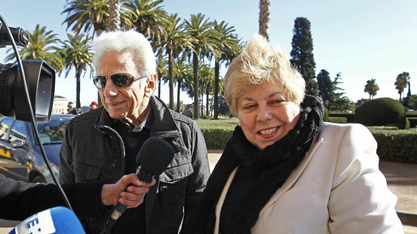 Los padres de Shakira, William Mebarak Chadid y Nidia Ripoll, en Barcelona.  (EFE/Marta Pérez)