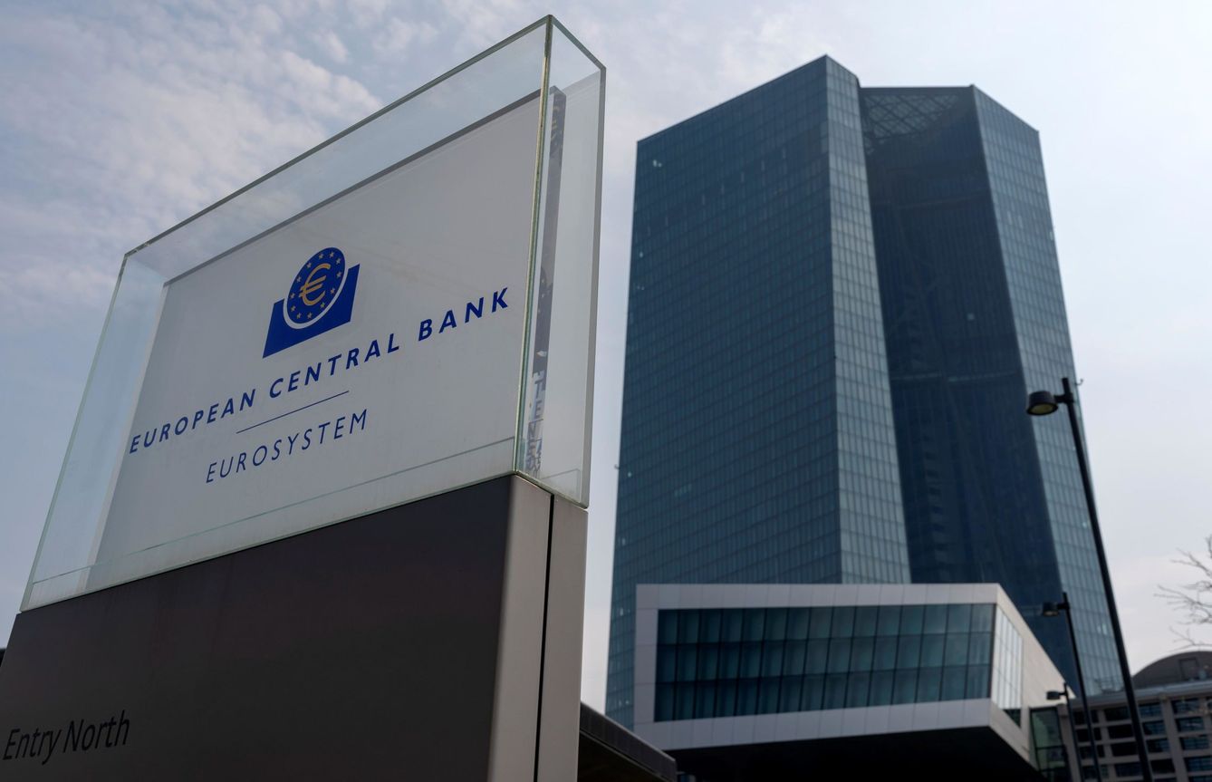 Vista de la fachada del Banco Central Europeo. (EFE)