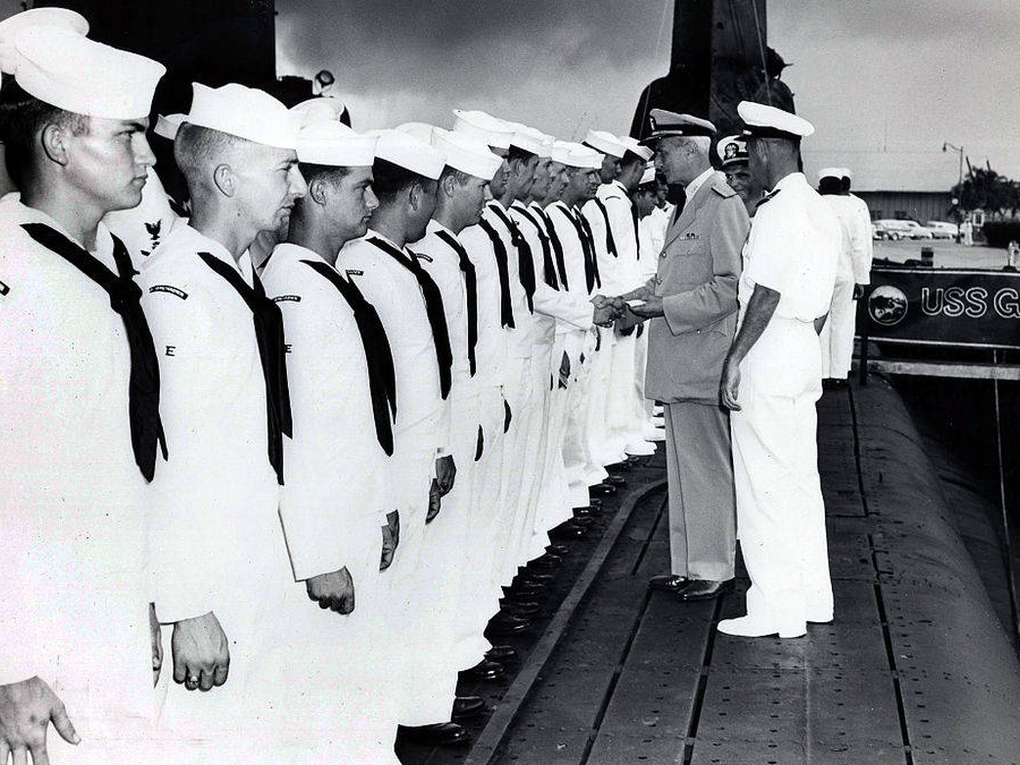 La tripulación del USS Grenadier. (CC/Wikimedia Commons)