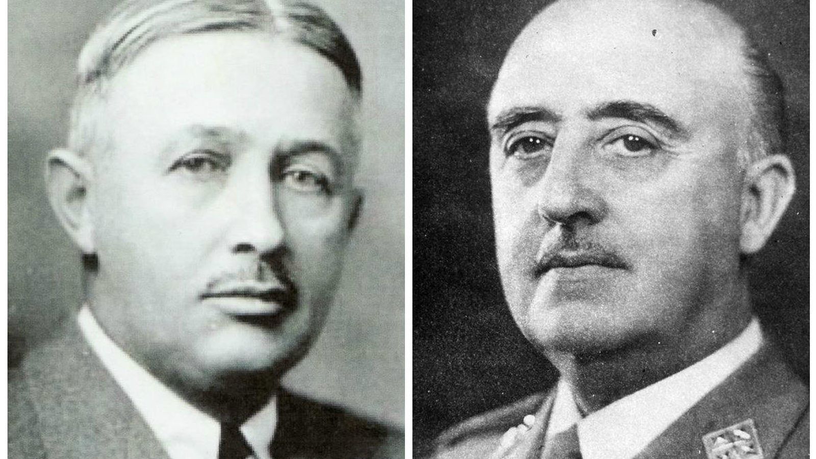 Foto: A la izquierda, Torkild Rieber. A la derecha, Francisco Franco. Como uña y carne. 