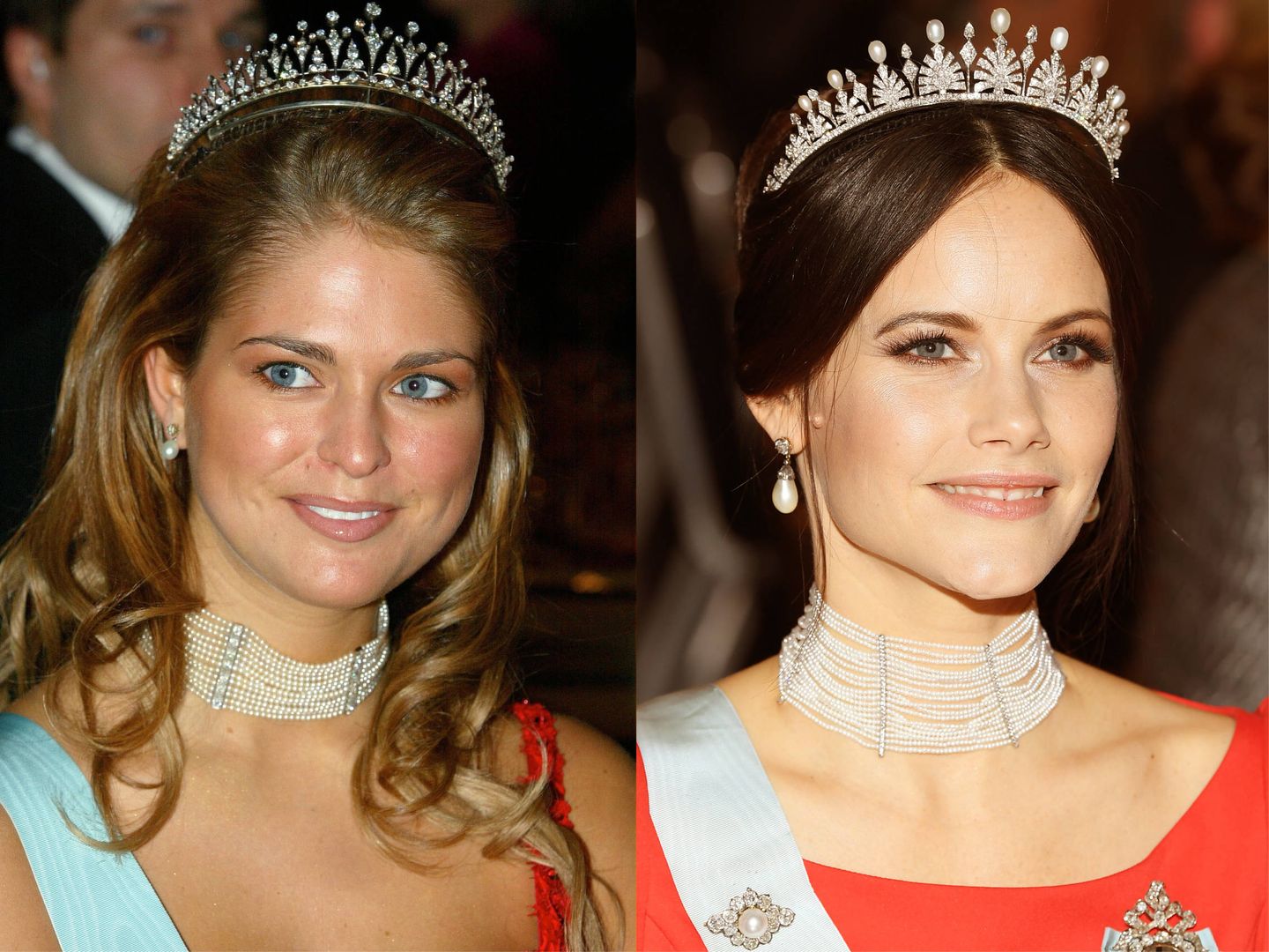  Magdalena y Sofía con collares similares. (Getty)