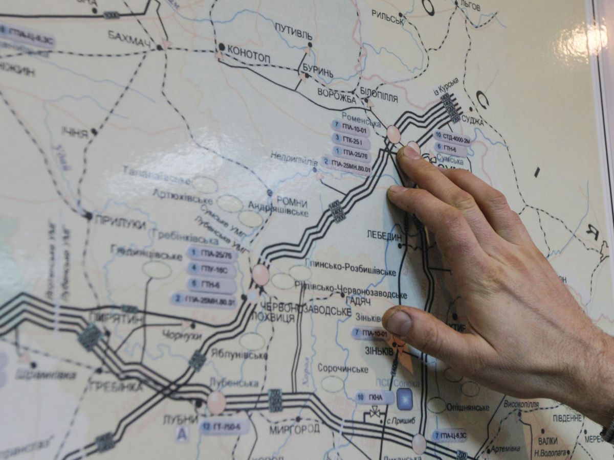Foto: Mapa de gasoductos ucranianos. (Reuters/Valentyn Ogirenko)