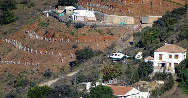 Foto: Vista en helicóptero de la finca donde se encontraba el pozo en el que murió Julen, en Totalán (Reuters). 