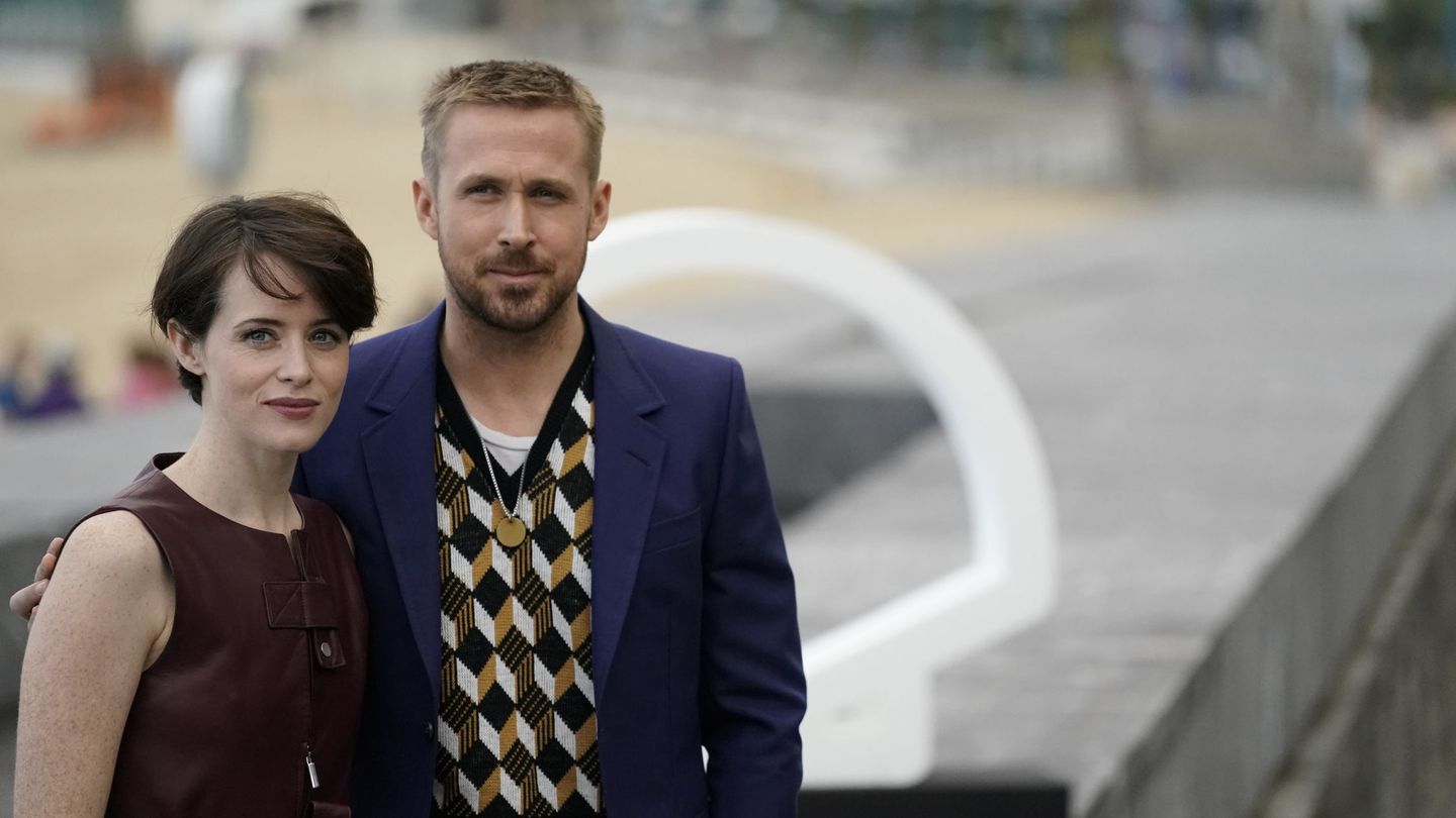Foy y Gosling en los alrededores del Kursaal. (Reuters)
