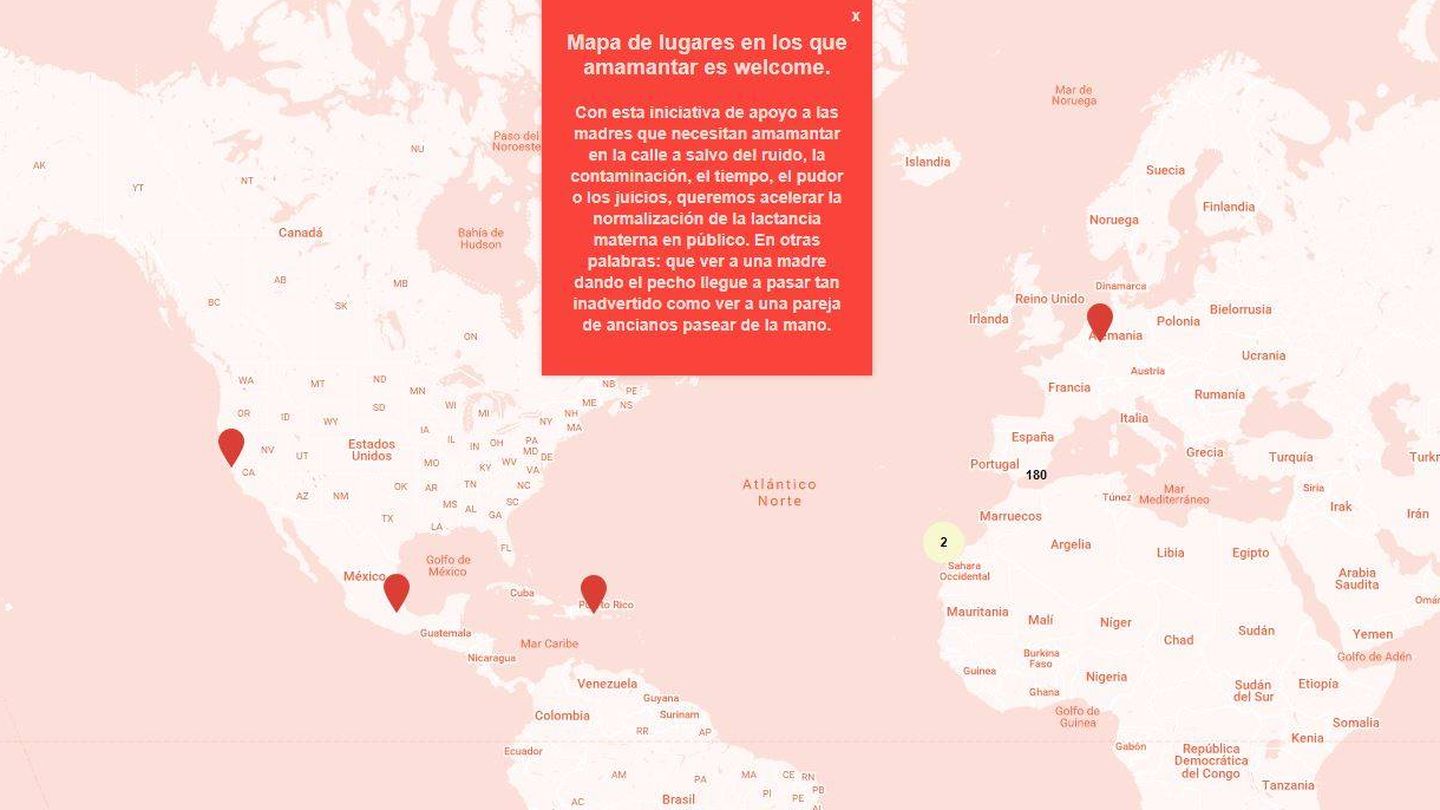 Mapa mundial de zonas donde amamantar en público está bien visto | Teta