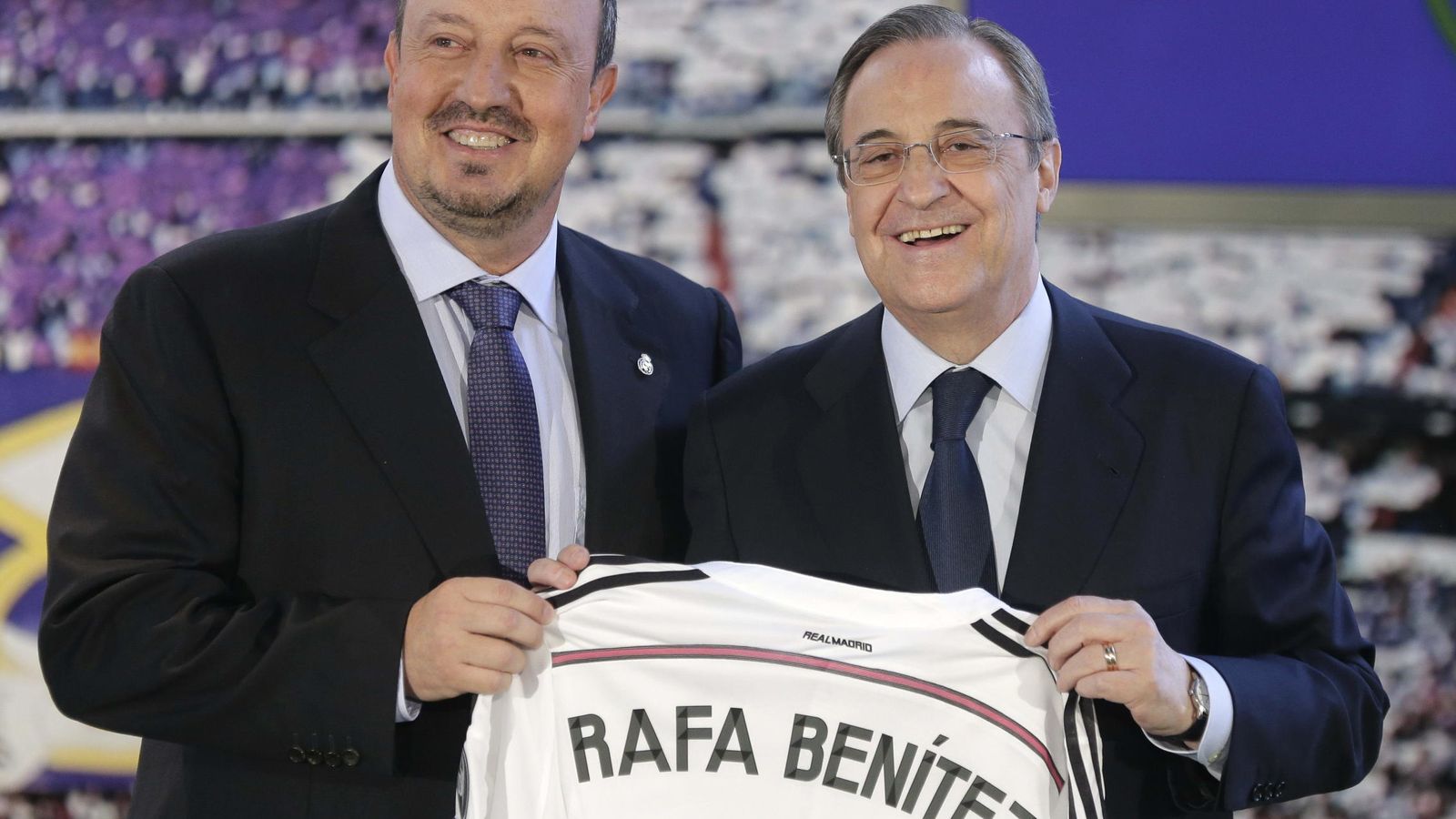 Foto: Rafa Benítez, el día que fue presentado por Florentino Pérez como nuevo entrenador del Real Madrid. (EFE)