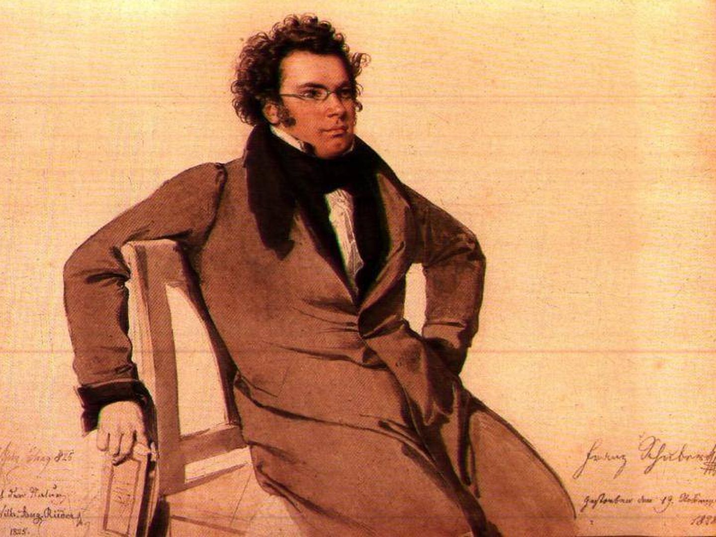 Franz Schubert, retratado por Wilhelm August Rieder.