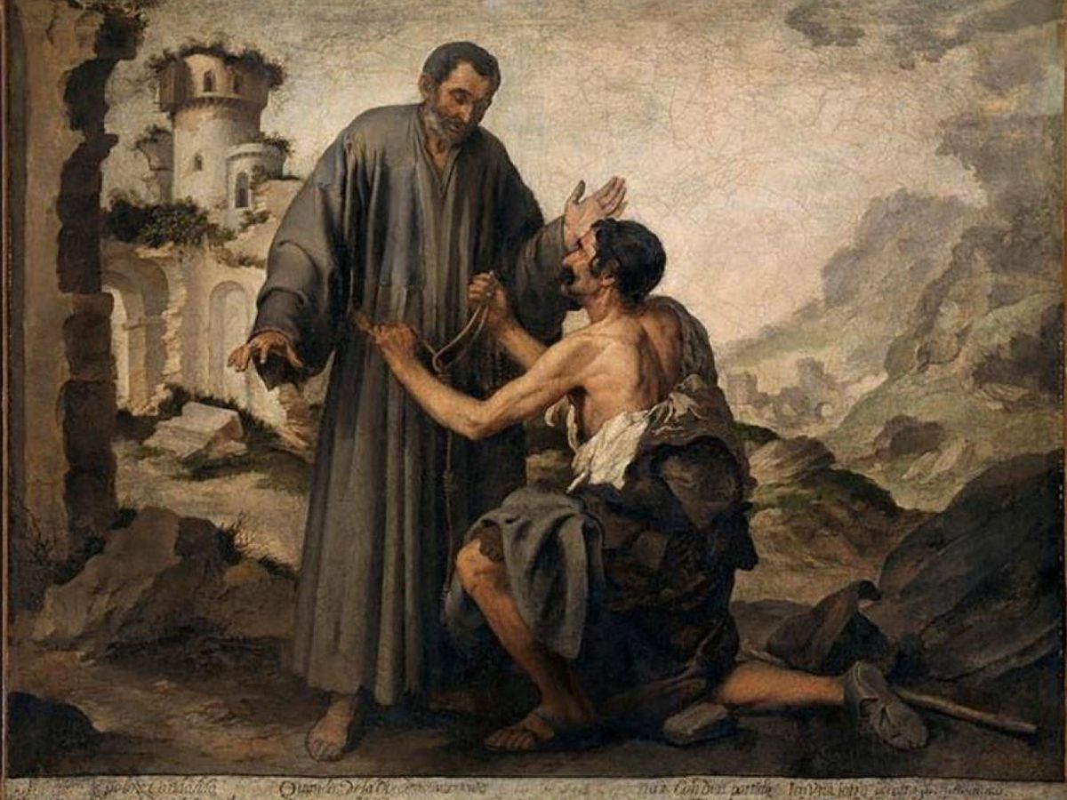 Foto: 'Fray junípero y el pobre' de Bartolomé Esteban Murillo