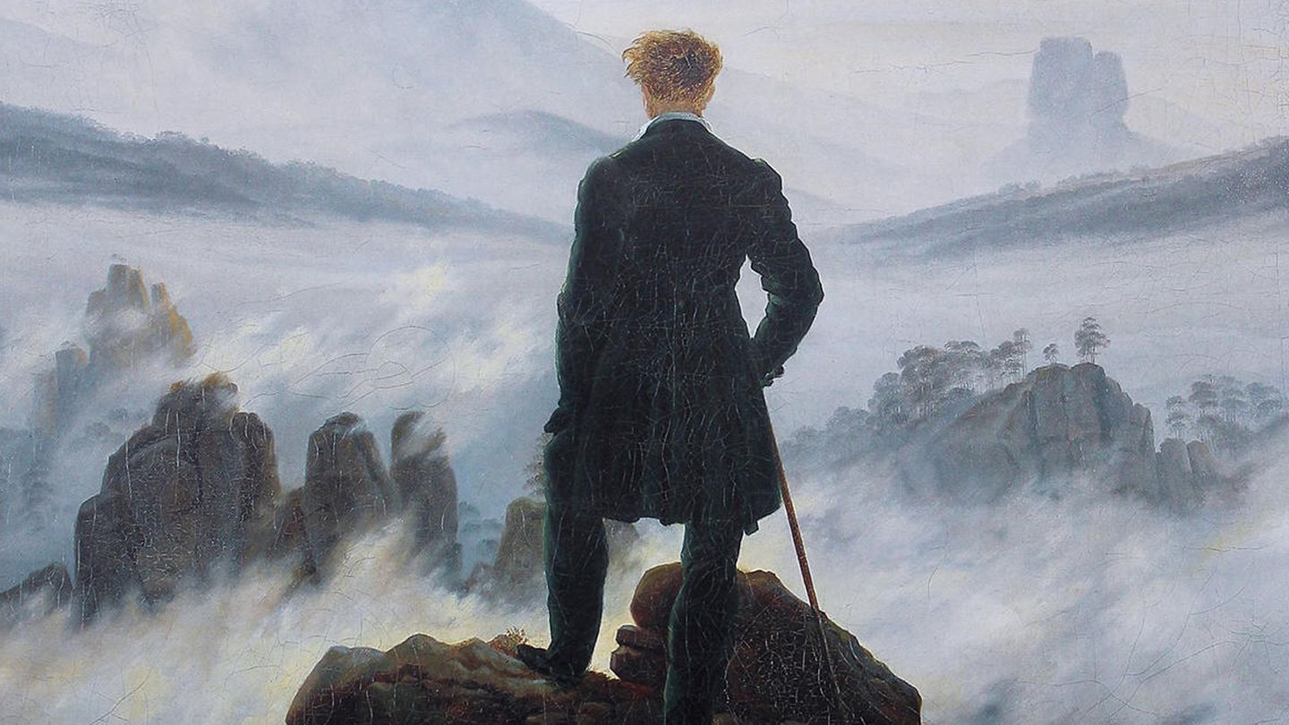 El caminante sobre el mar de nubes, de David Caspar Friedrich (1818)