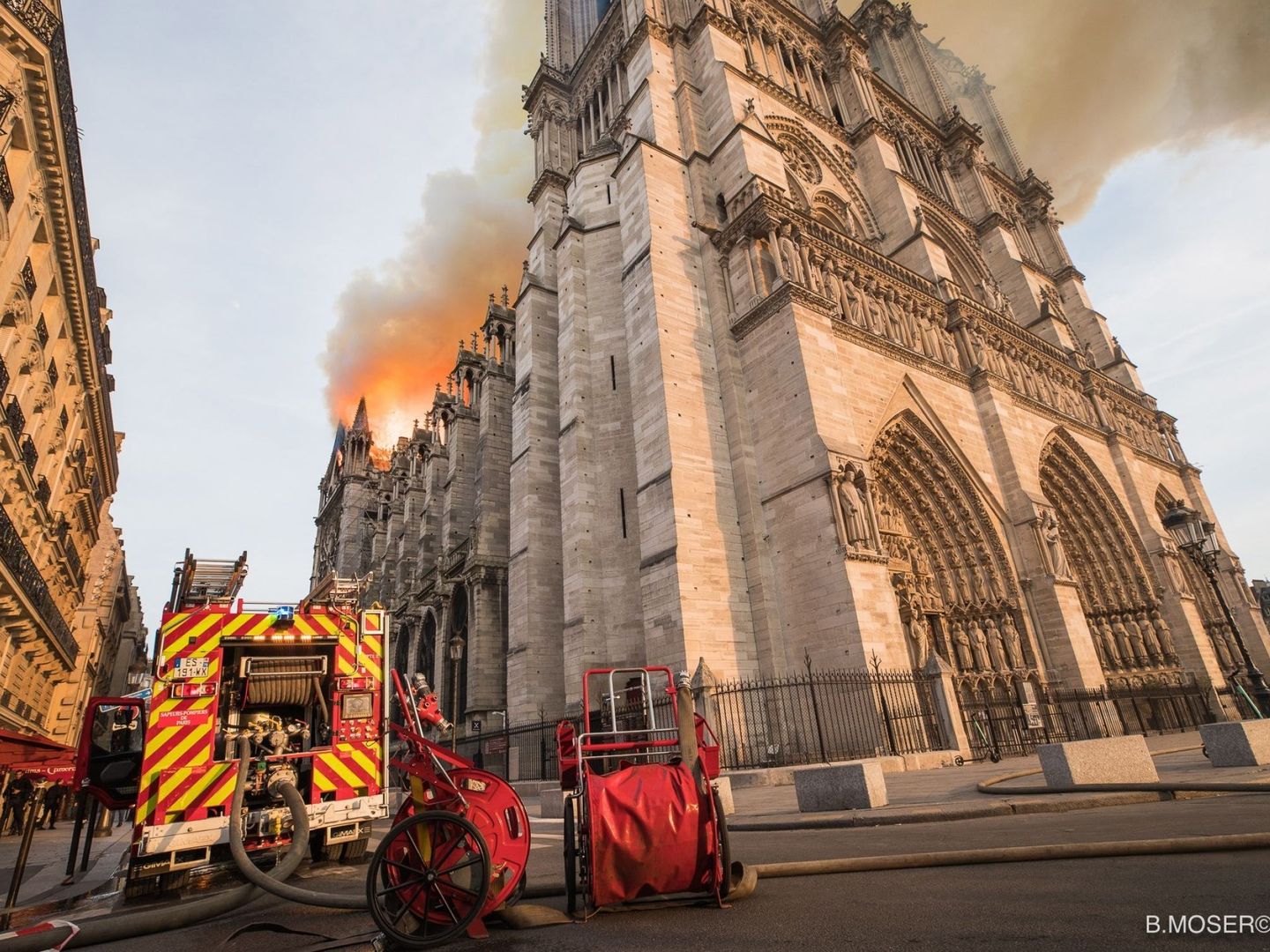 Incendio en la catedral de Notre Dame, el pasado abril. (EFE)
