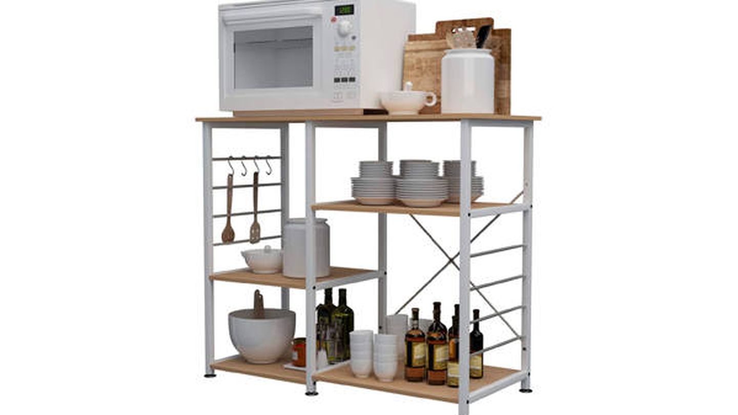Mueble auxiliar de cocina para microondas con 3 niveles SogesFurniture