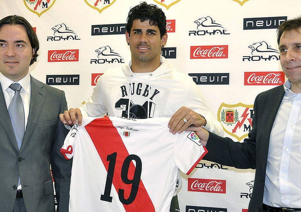 Foto: Felipe crea un Rayo con jugadores 'pequeños' que se convierten en grandes, como Diego Costa.
