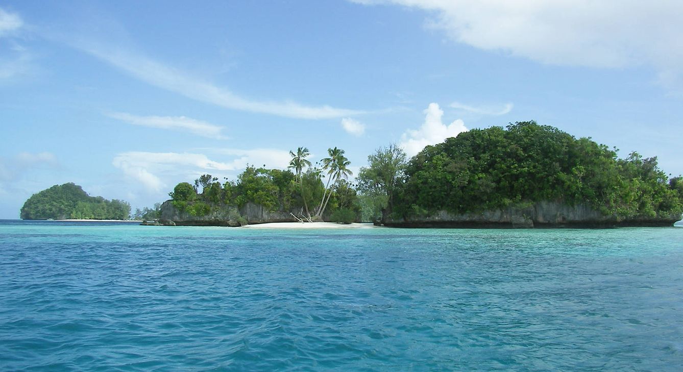 Cala en una de las islas que componen el archipiélago de Palaos.