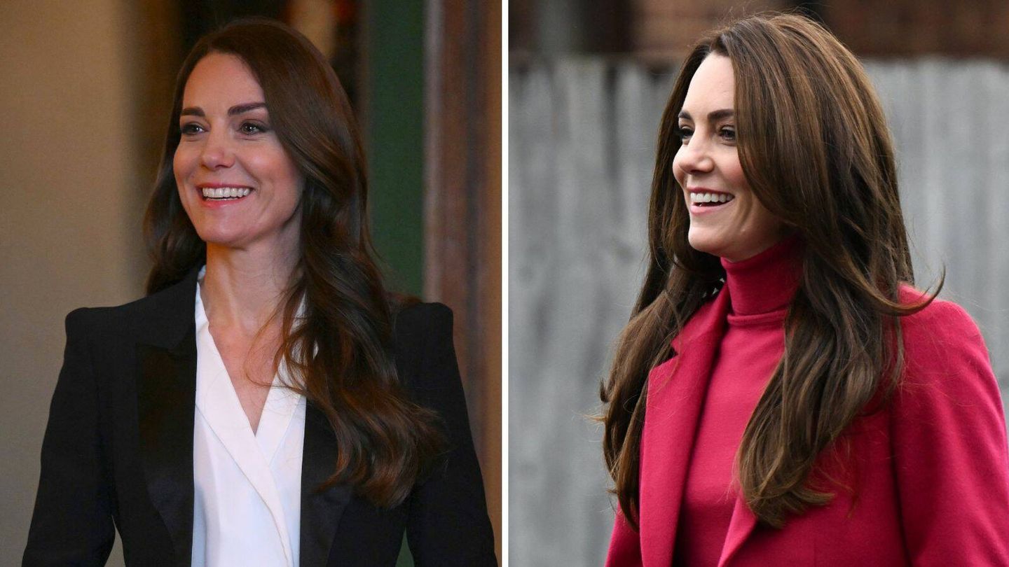 La coloración de Kate Middleton antes y después. (Getty/Pool/WPA/Cordon Press/Doug Peters)