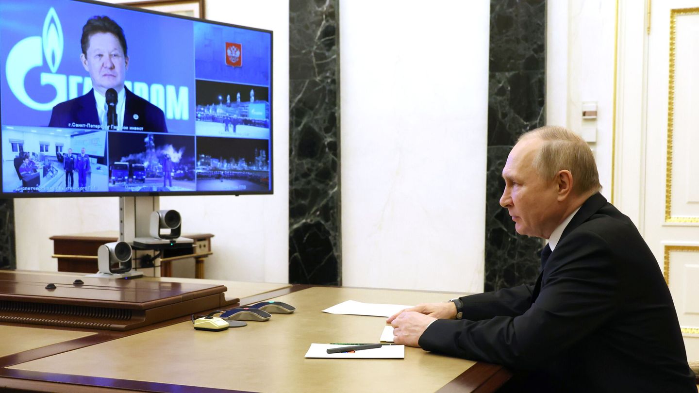 El presidente ruso durante una videoconferencia. (Reuters)
