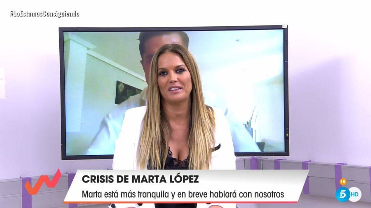 Marta López, en 'Viva la vida'. (Telecinco)