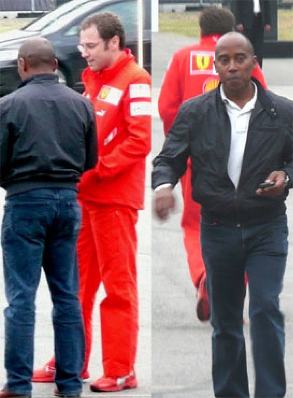 Foto: El padre de Hamilton se ve con Ferrari