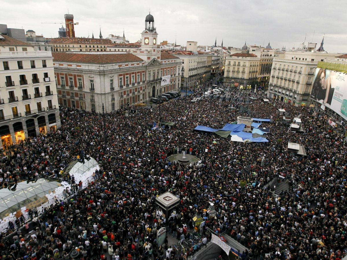 Foto: Vista de la Puerta del Sol el 18 de mayo de 2011. (EFE)