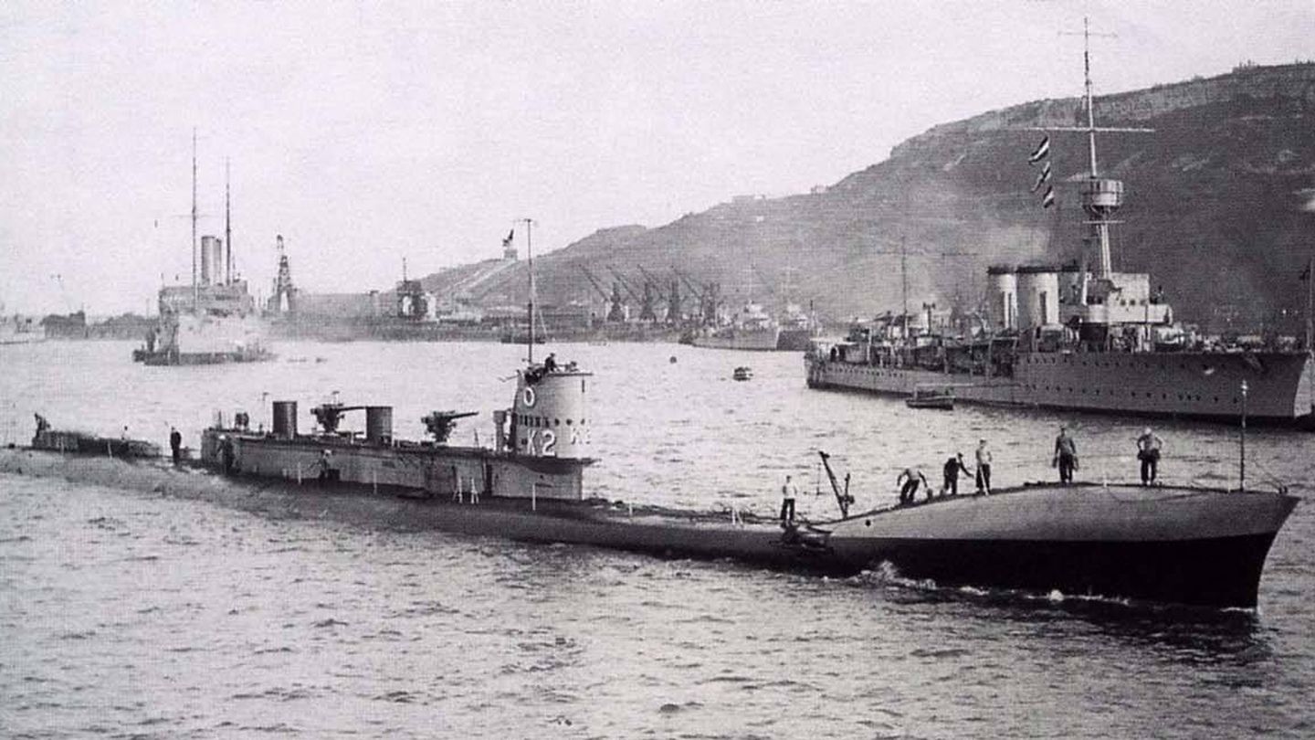 Submarino británico HMS de la clase K. 