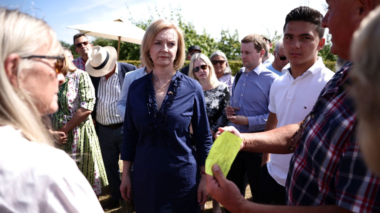 Liz Truss en un evento de campaña conservadora. (Reuters/Henry Nicholls)